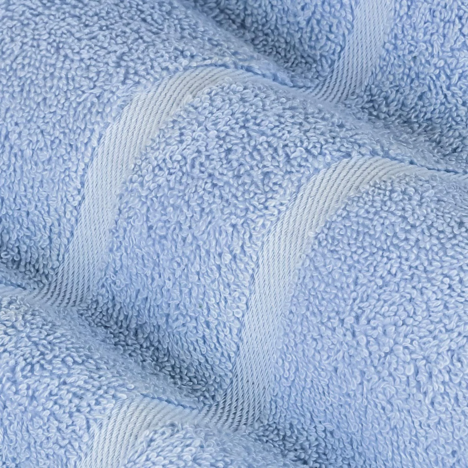 STICKANDSHINE Frottee-Handtücher · Hellblau · 100% Baumwolle · 500 g/m²